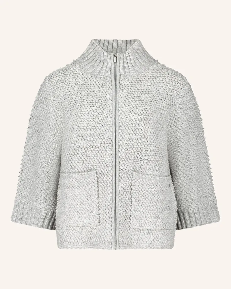 Betty Barclay Strickjacke Mit 3/4-Arm grau Hellgrau