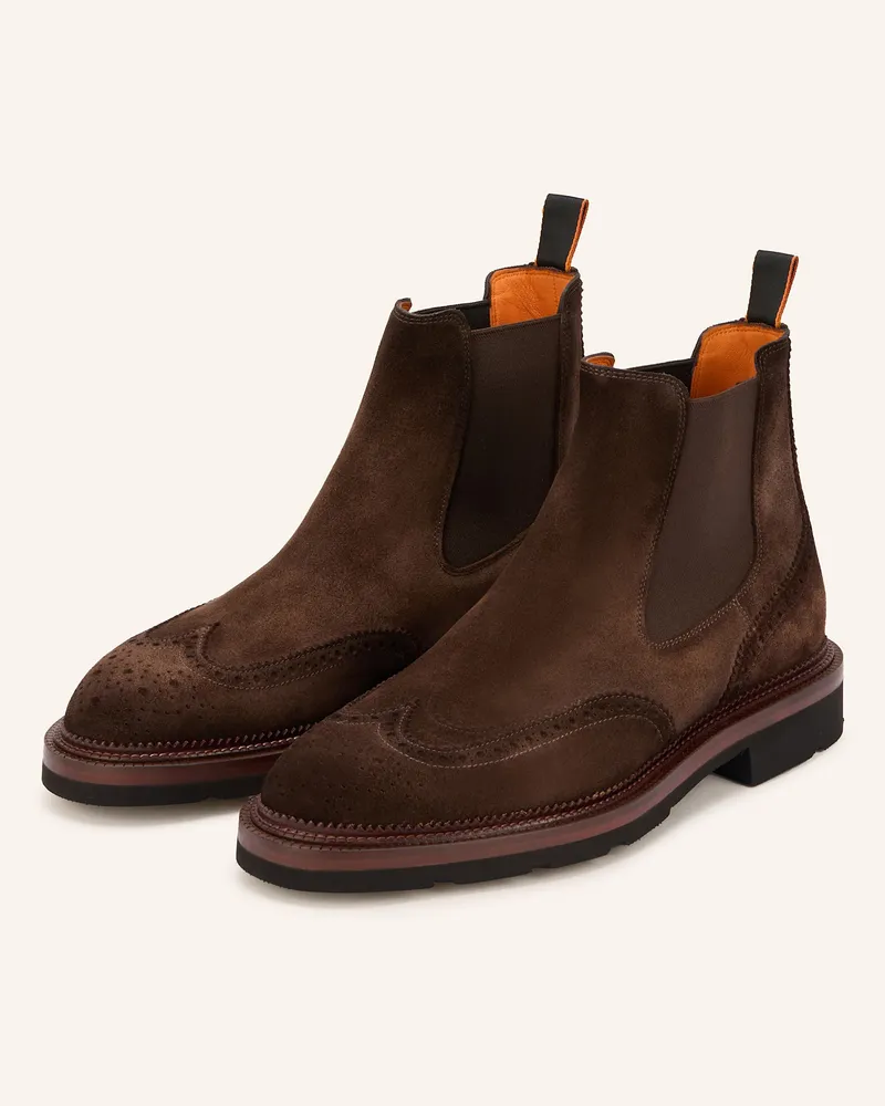 Santoni Chelsea-Boots Kalamaboot braun Dunkelbraun