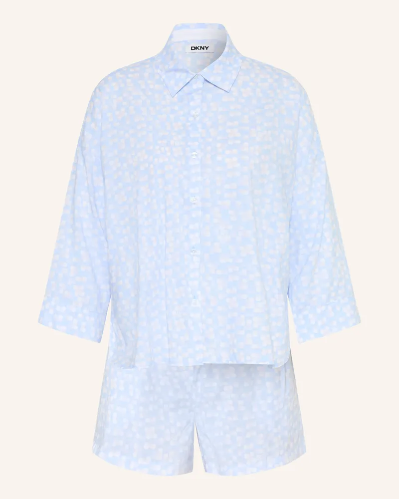 DKNY Shorty-Schlafanzug Bold City Lights blau Hellblau
