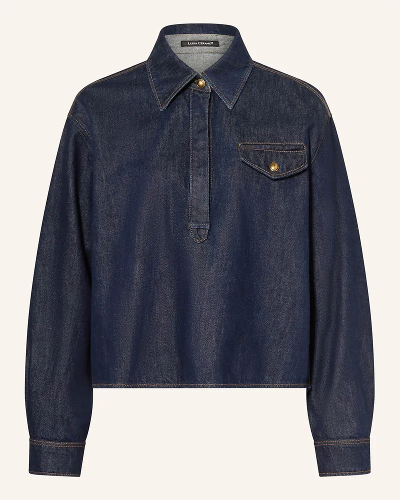 Luisa Cerano Jeansbluse Dunkelblau