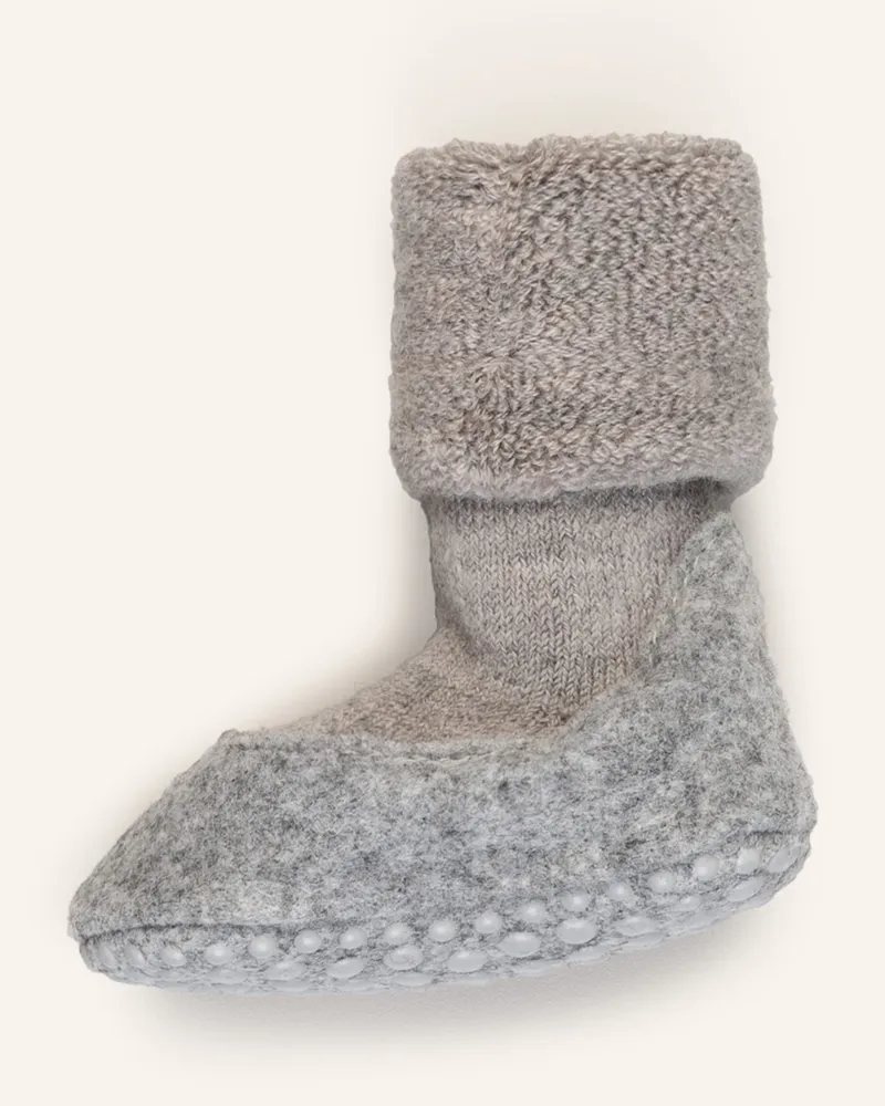 Falke Stopper-Socken COSYSHOE aus Merinowolle Hellgrau