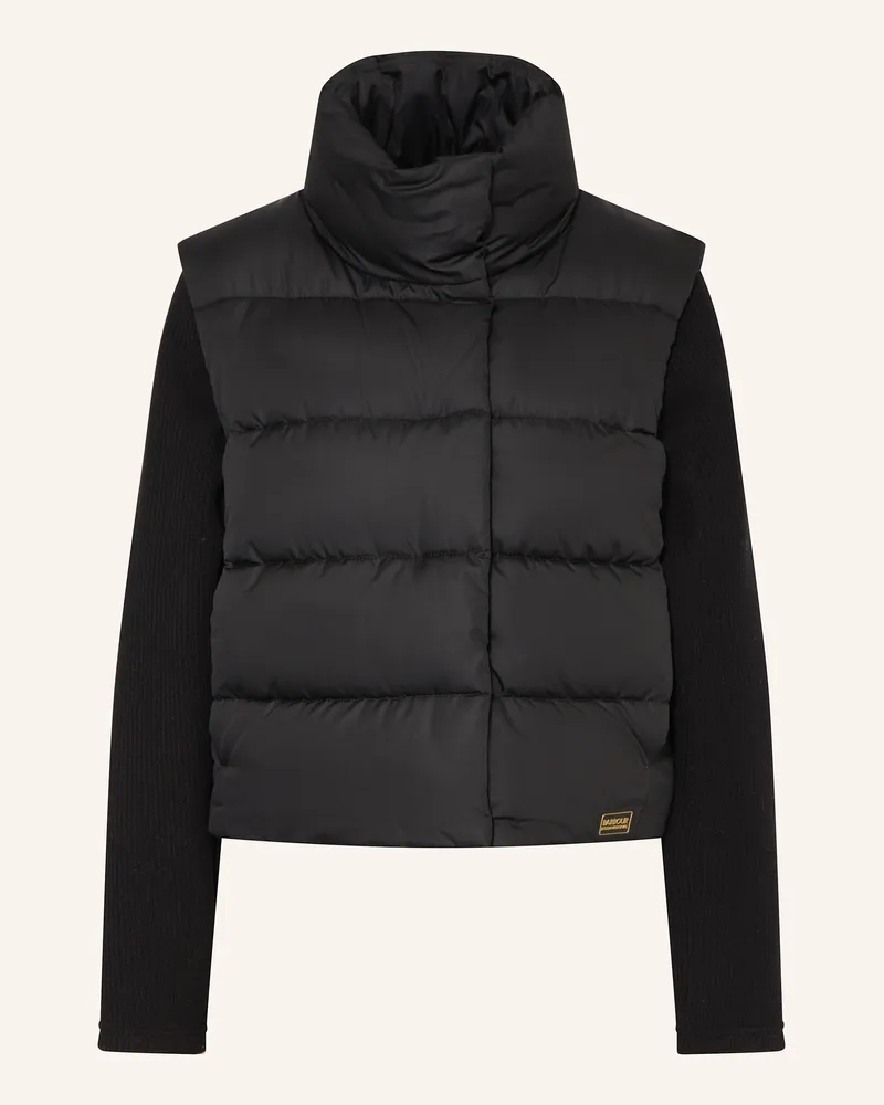Barbour Steppjacke SAN TELMO im Materialmix Schwarz