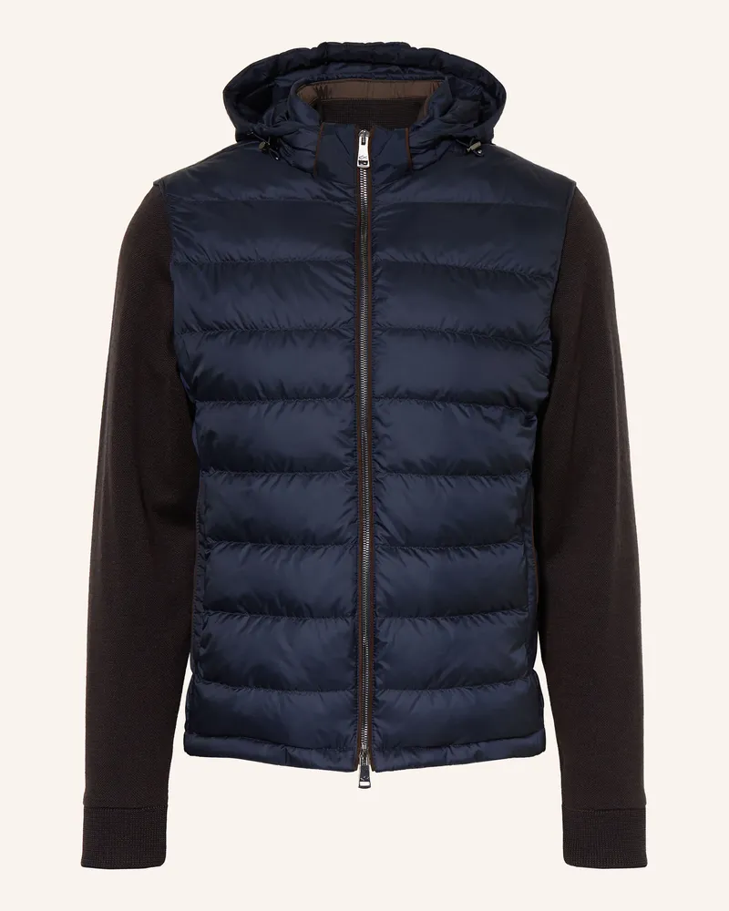 Paul & Shark Lightweight-Daunenjacke Im Materialmix Mit Abnehmbaren Ärmeln blau Dunkelblau