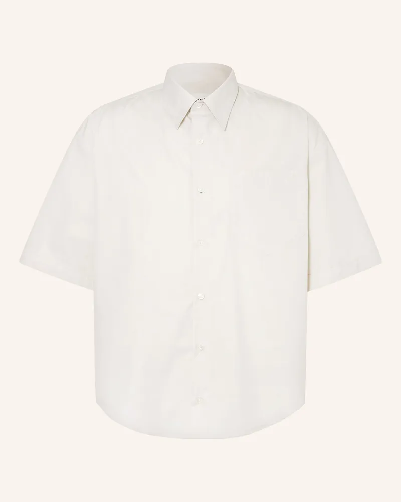 AMI Paris Kurzarm-Hemd Comfort Fit Creme