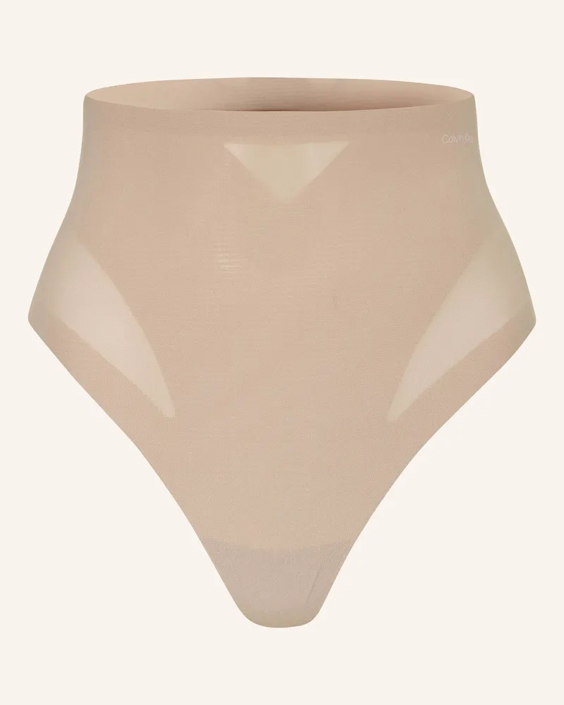 Calvin Klein Shape-String STAY-PUT MESH Nude