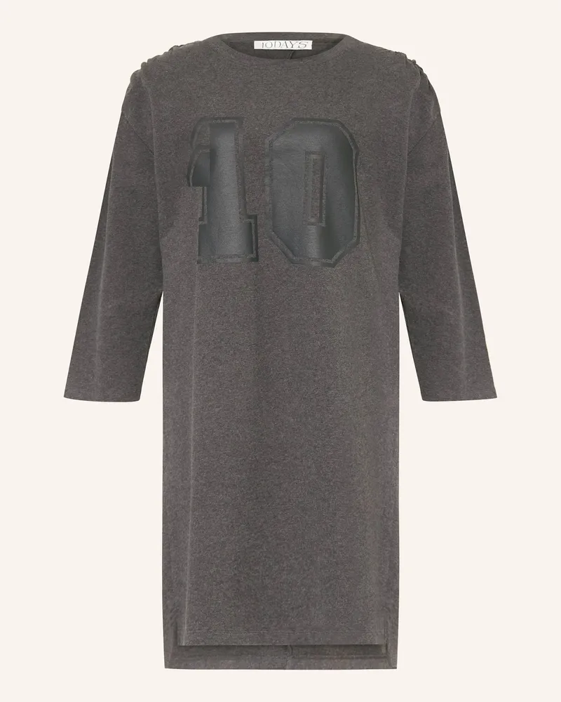 10Days Sweatkleid mit 3/4-Arm Dunkelgrau