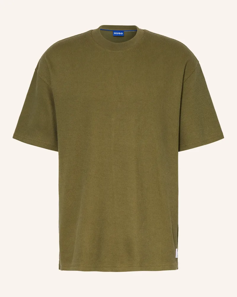 HUGO BOSS T-Shirt Nuwaffle gruen Oliv