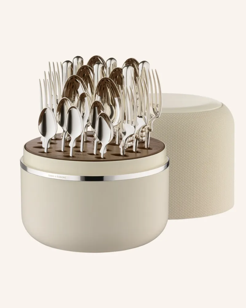 ROBBE & BERKING 24-Tlg. Besteckset The Box Creme Alt-Spaten silber Silber