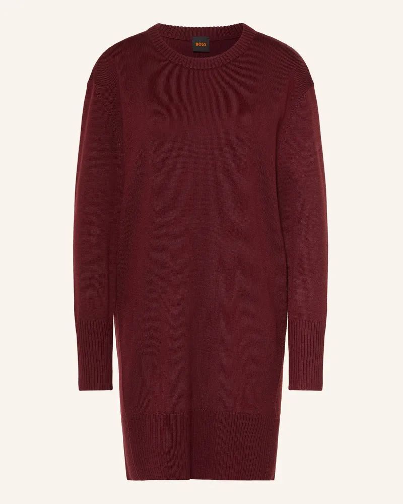 HUGO BOSS Strickkleid Ferinea rot Dunkelrot