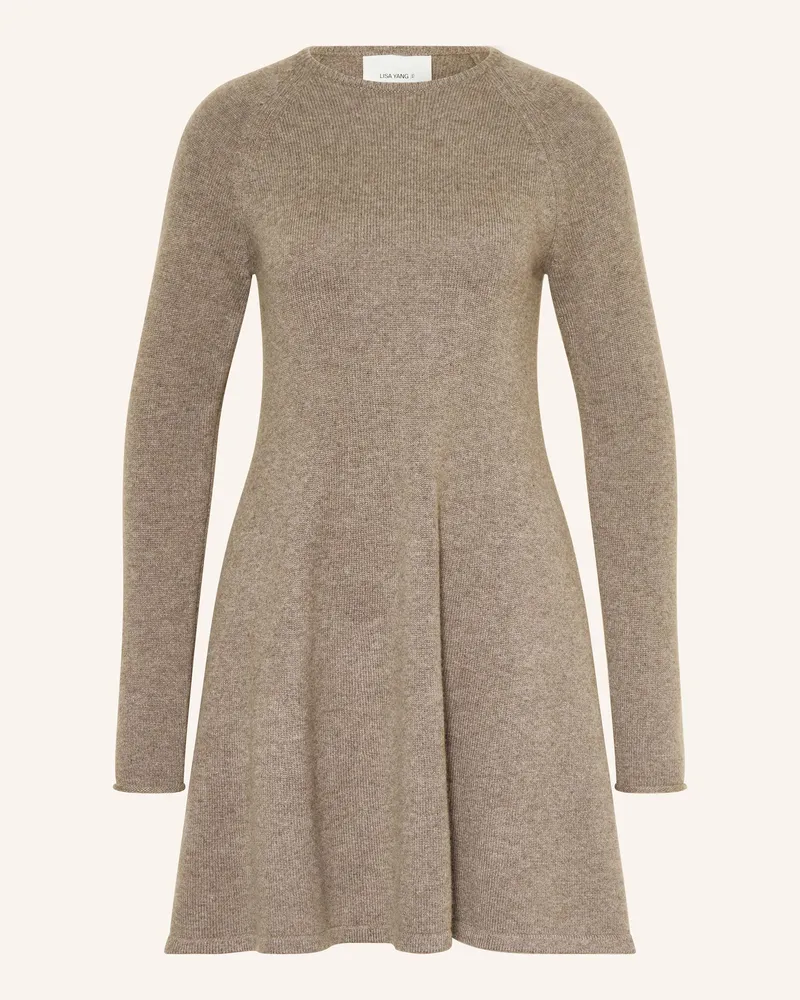 Lisa Yang Strickkleid aus Cashmere Taupe