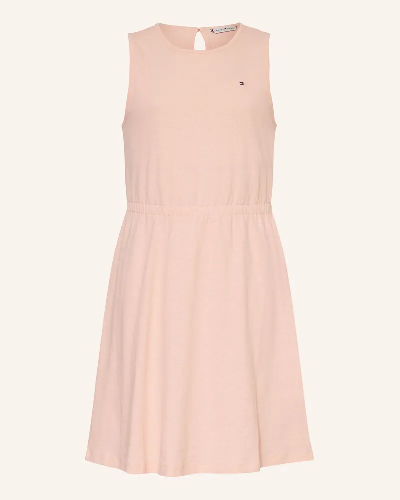 Tommy Hilfiger Jerseykleid mit Leinen Hellrot
