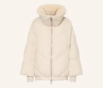 Daunenjacke Celia Mit Abnehmbarem Kunstfell weiss