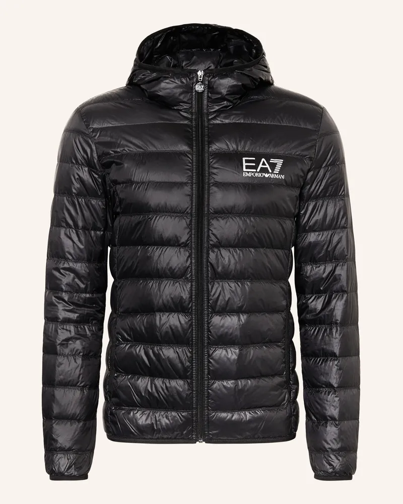 EA7 Lightweight-Daunenjacke schwarz Schwarz