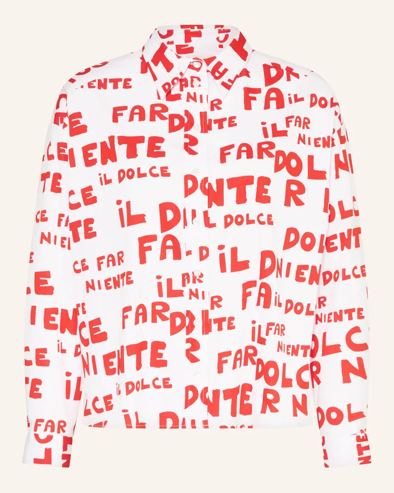 Milano Italy Oversized-Hemdbluse weiss Weiss