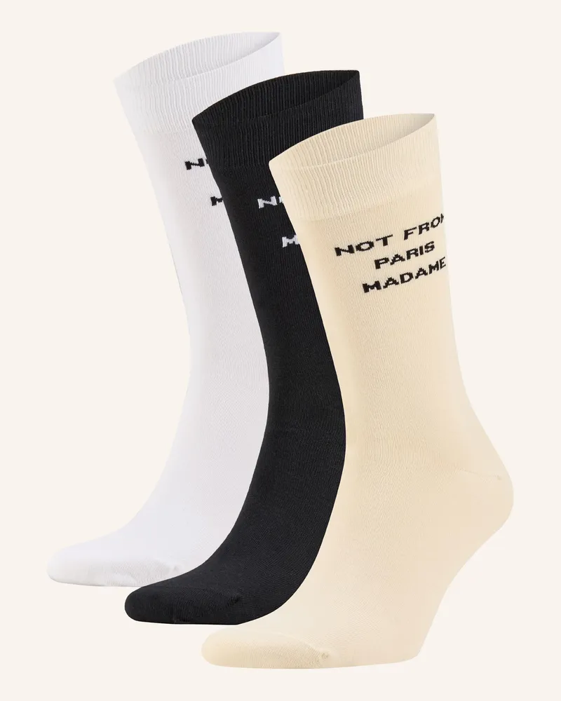 Drôle de Monsieur 3er-Pack Strümpfe mit Geschenkbox Schwarz