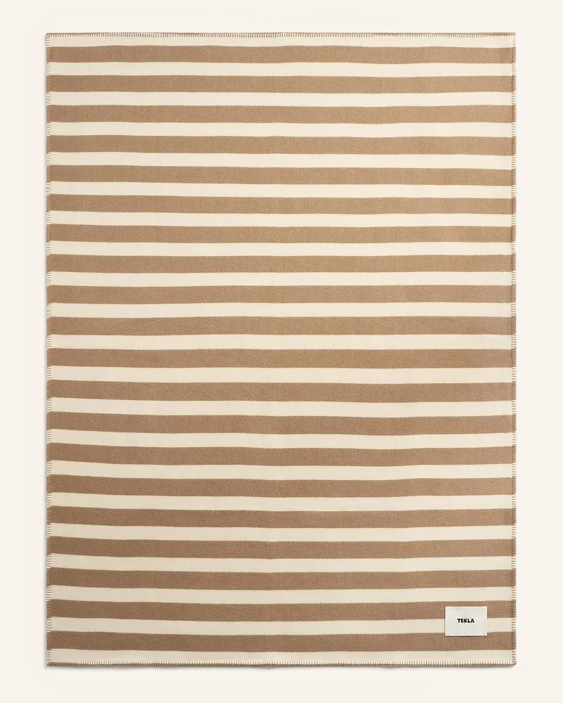 TEKLA Plaid braun Weiss