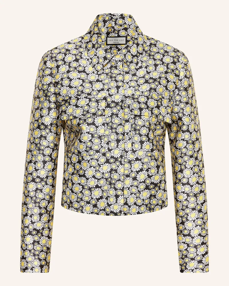 SEM PER LEI Kastenjacke blau Weiss