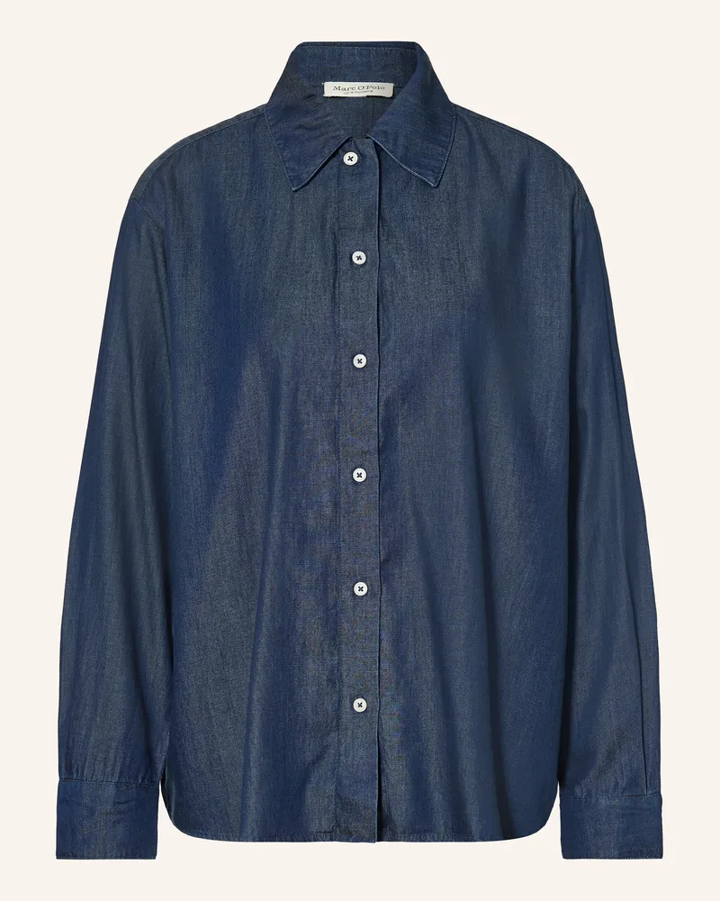 Marc O'Polo Hemdbluse in Jeansoptik Dunkelblau