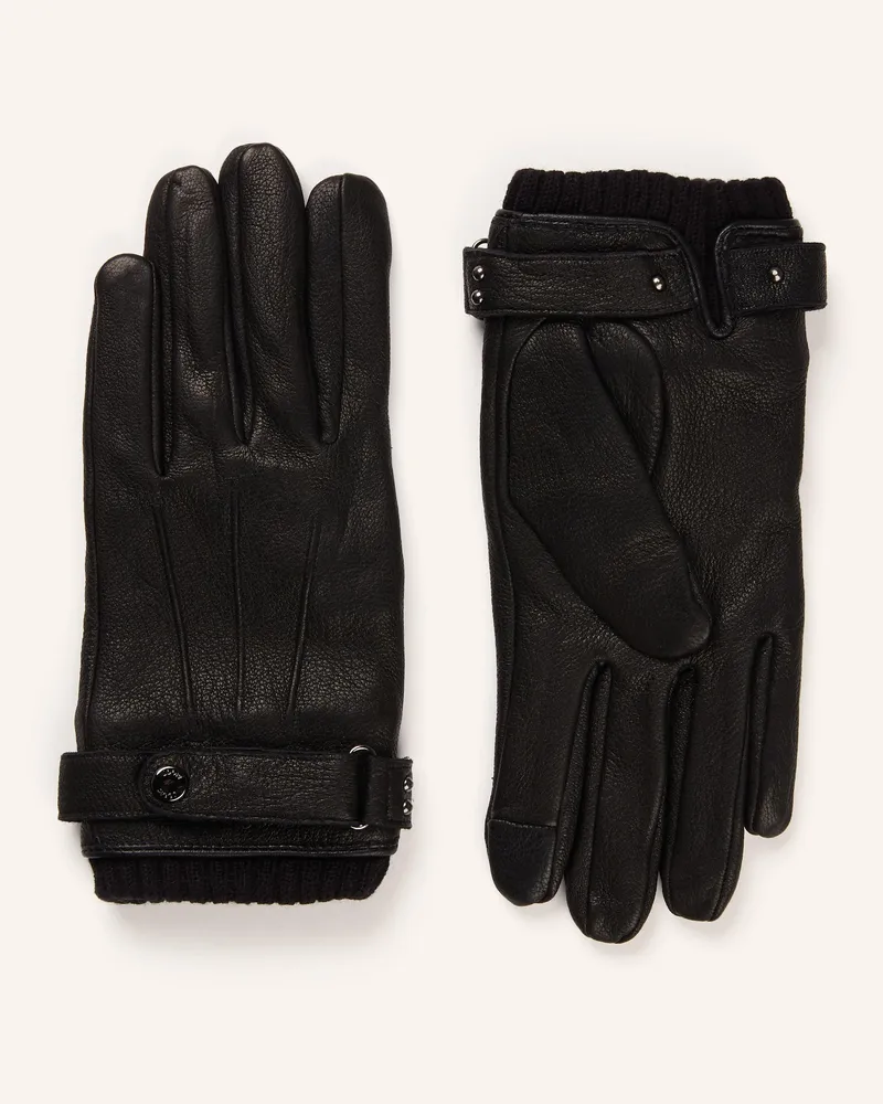 JOOP! Handschuhe in Lederoptik Schwarz