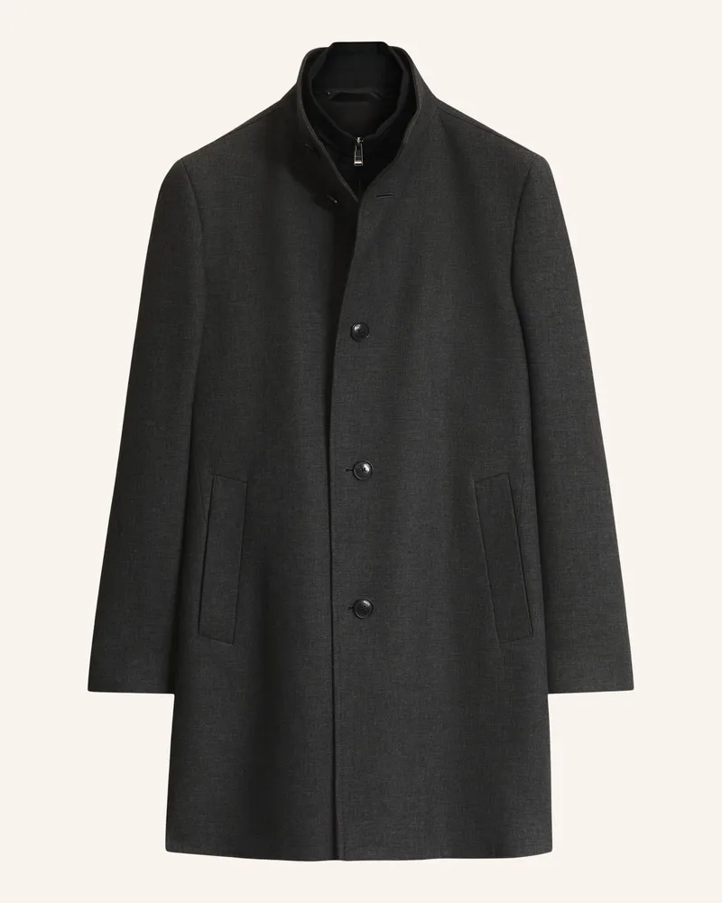 HUGO BOSS Mantel H-Hyde-Su-Bib-264_In Slim Fit silber Silber