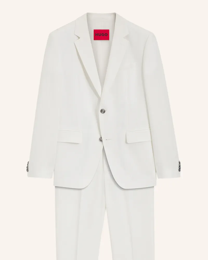 HUGO BOSS Business Anzug HENRY-GETLIN253X Slim Fit Weiss
