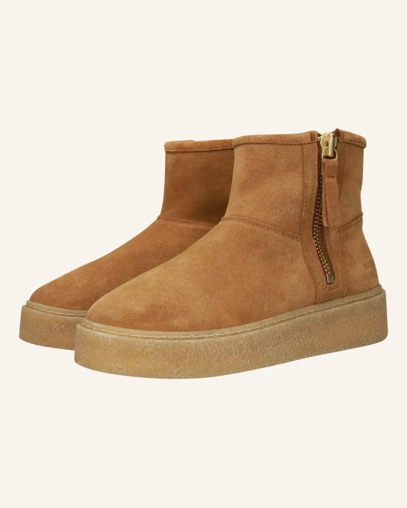 Blackstone Schnürboots braun Cognac