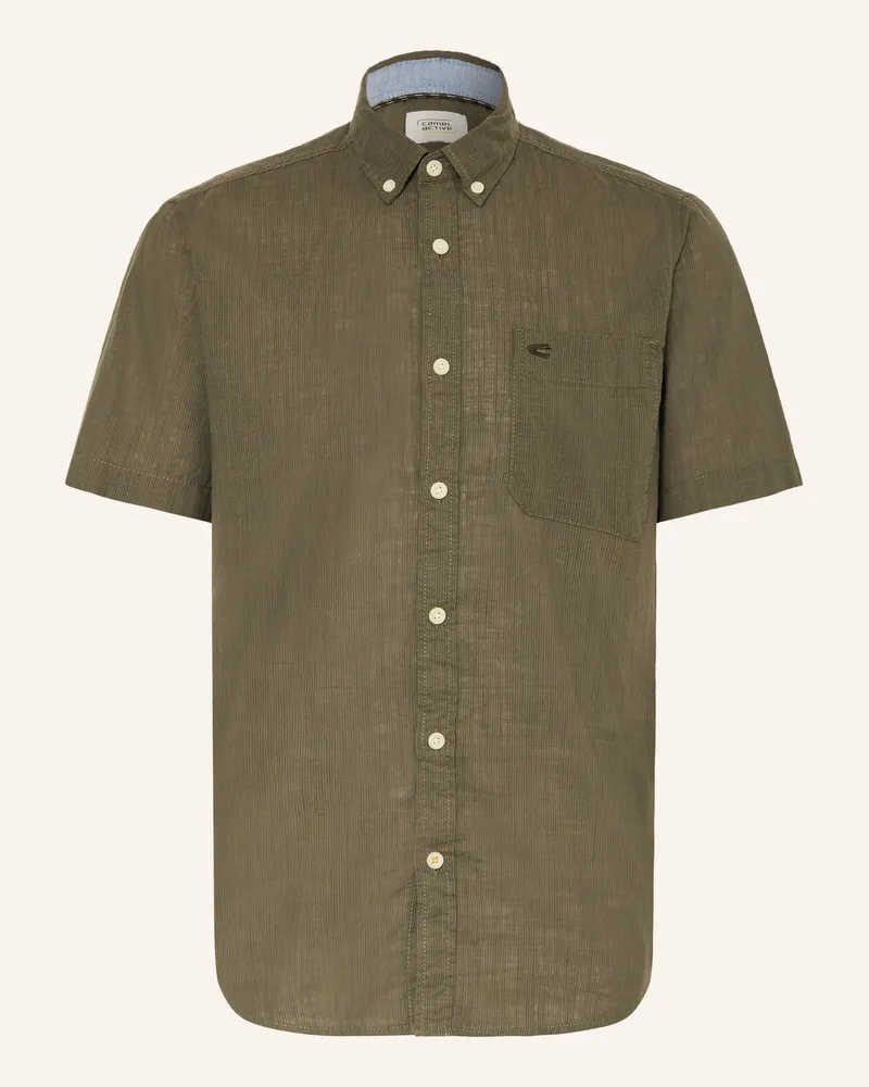 Camel Active Kurzarm-Hemd Regular Fit gruen Khaki