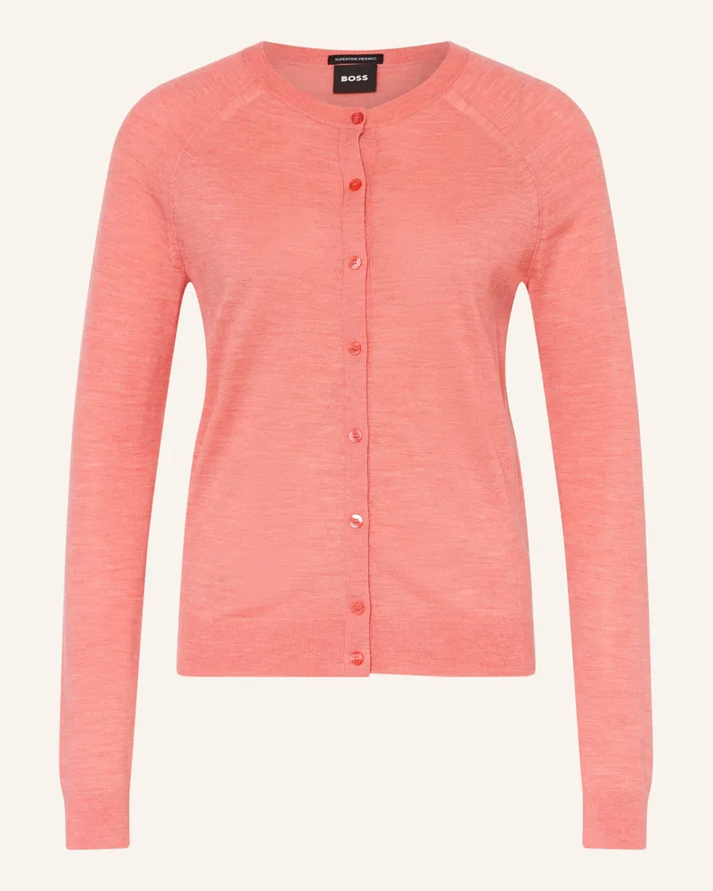 HUGO BOSS Strickjacke FONAMI Hellrot