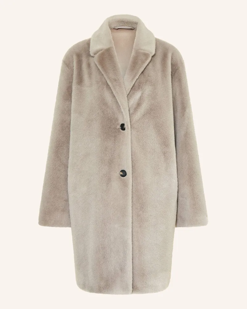 lilienfels Kunstpelz-Mantel grau Grau