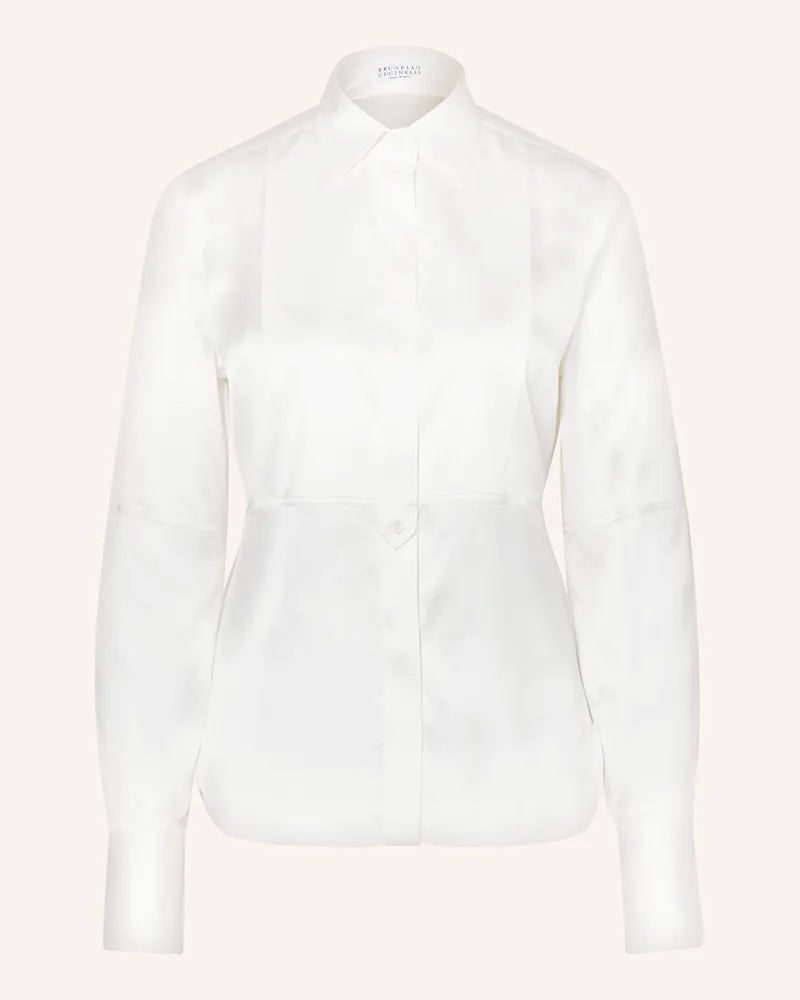 Brunello Cucinelli Hemdbluse aus Seide Ecru