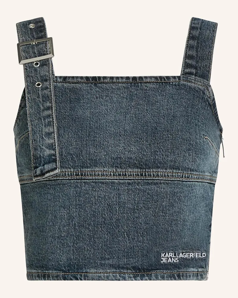 Karl Lagerfeld Bluse blau Hellblau