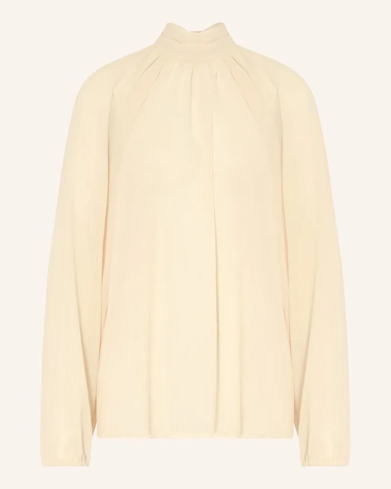 Mrs & HUGS Schluppenbluse beige Creme