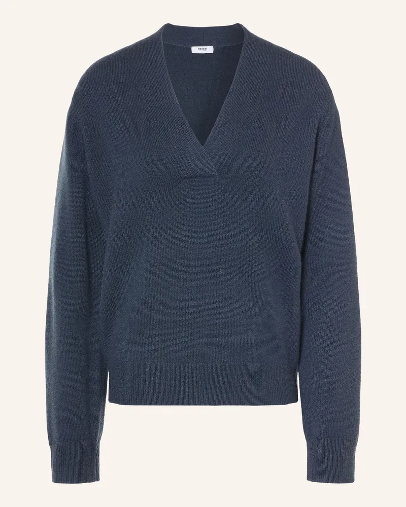 Reiss Cashmere-Pullover Blanche blau Dunkelgrau
