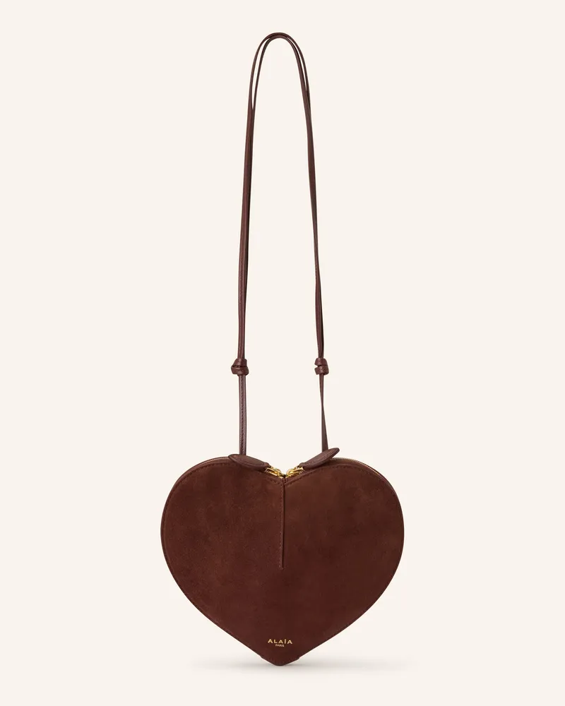 Alaïa Umhängetasche LE COEUR Dunkelbraun