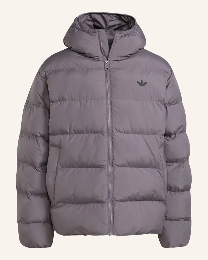 adidas TONAL HOODED PUFFER JACKE Grau
