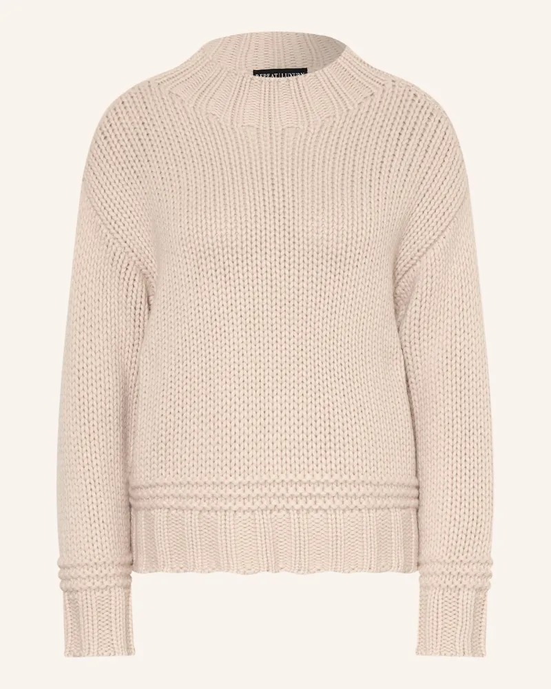 Repeat Cashmere-Pullover grau Beige