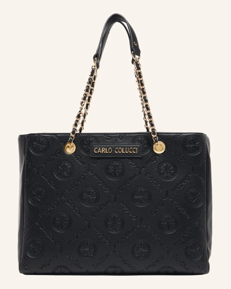 Carlo Colucci Shopper Mit Logoprägung Essarti schwarz Schwarz