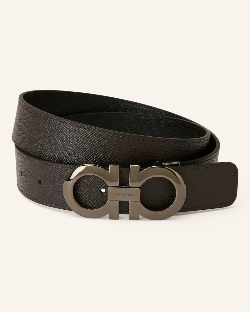 Ferragamo Ledergürtel schwarz Schwarz