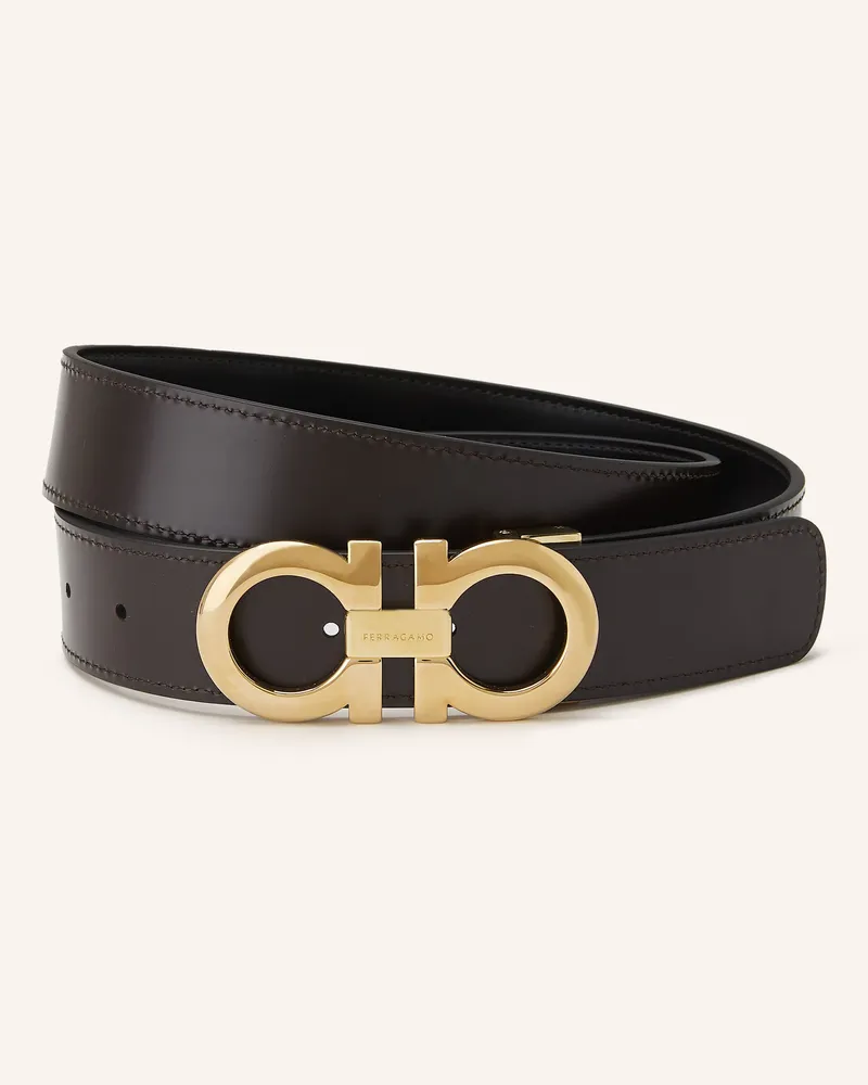 Ferragamo Ledergürtel schwarz Schwarz