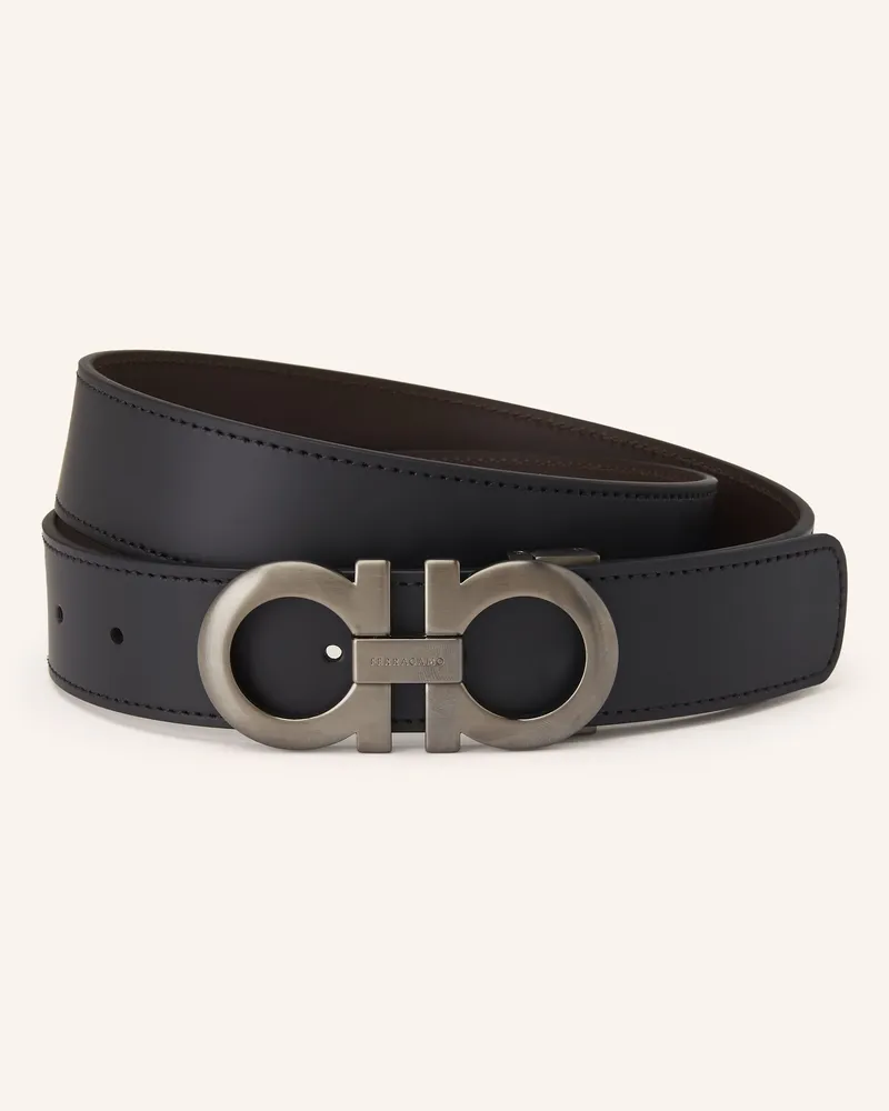 Ferragamo Ledergürtel schwarz Schwarz