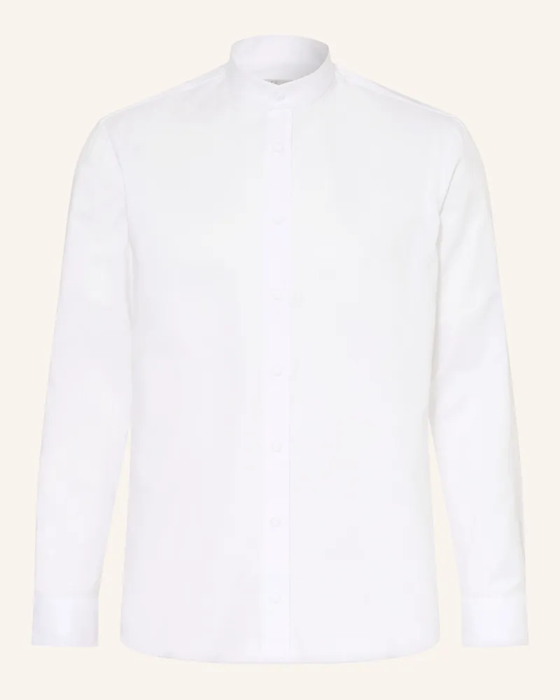 Johann & Johanna Trachtehemd Comfort Fit Mit Stehkragen weiss Weiss