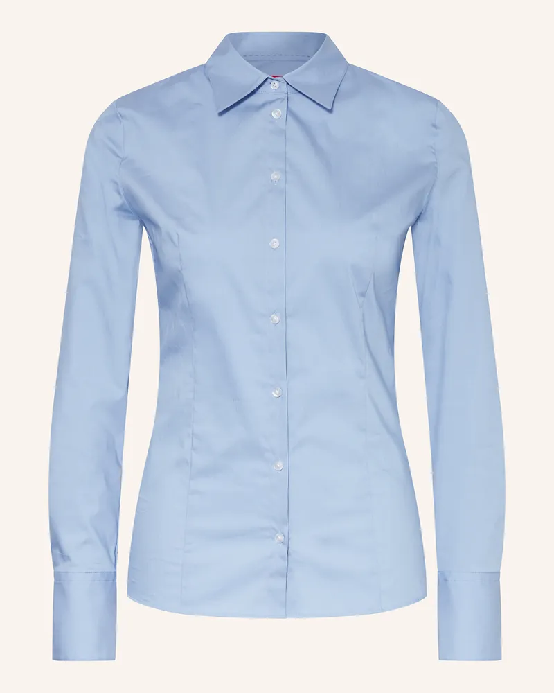 HUGO BOSS Hemdbluse THE FITTED SHIRT Hellblau