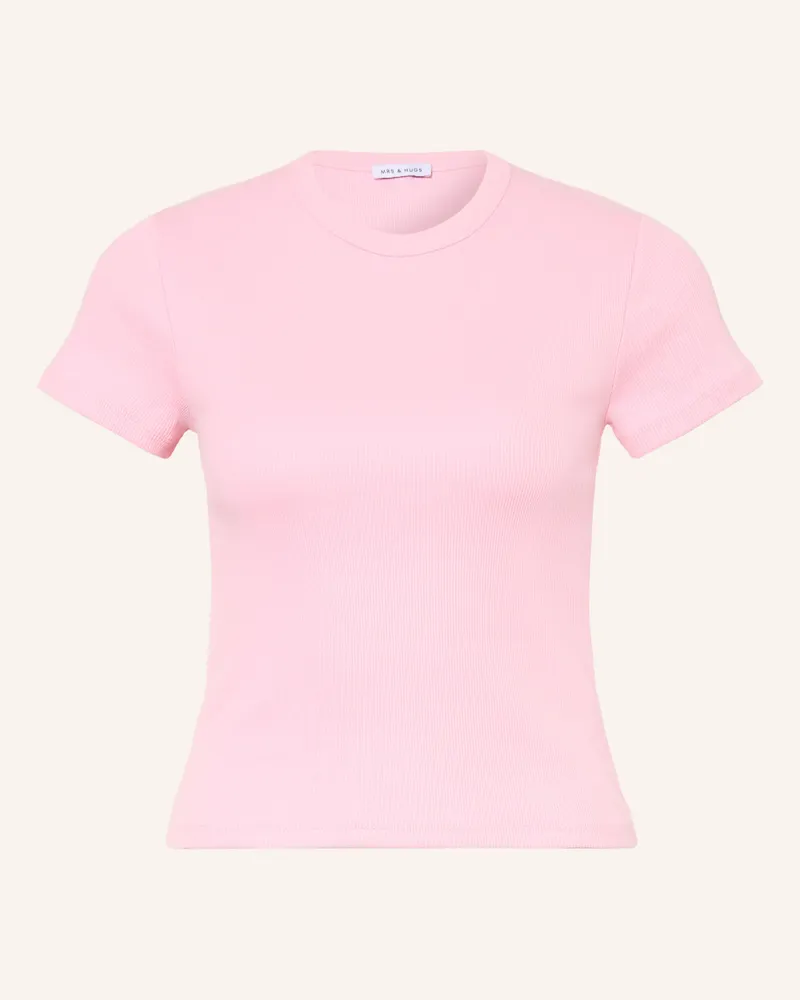 Mrs & HUGS T-Shirt rosa Rosa