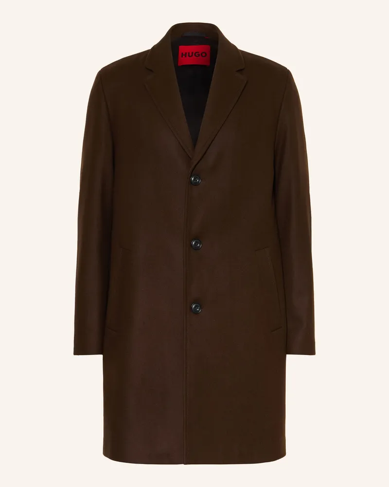 HUGO BOSS Wollmantel Malte braun Dunkelbraun