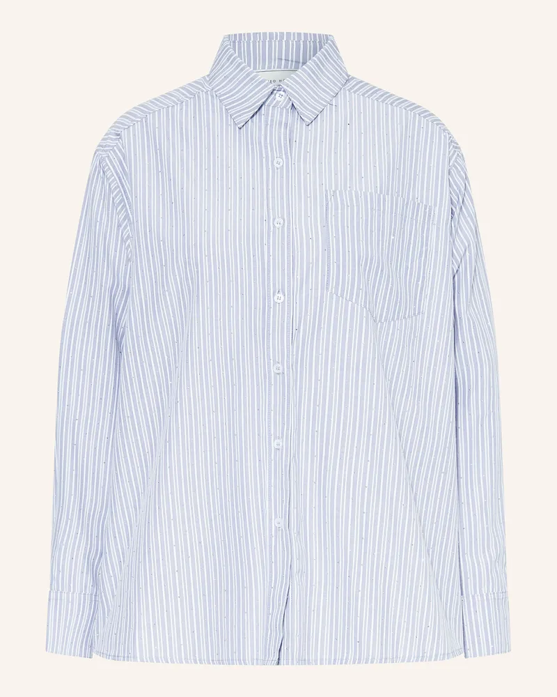 Neo Noir Hemdbluse DALMA mit Schmucksteinen Grau