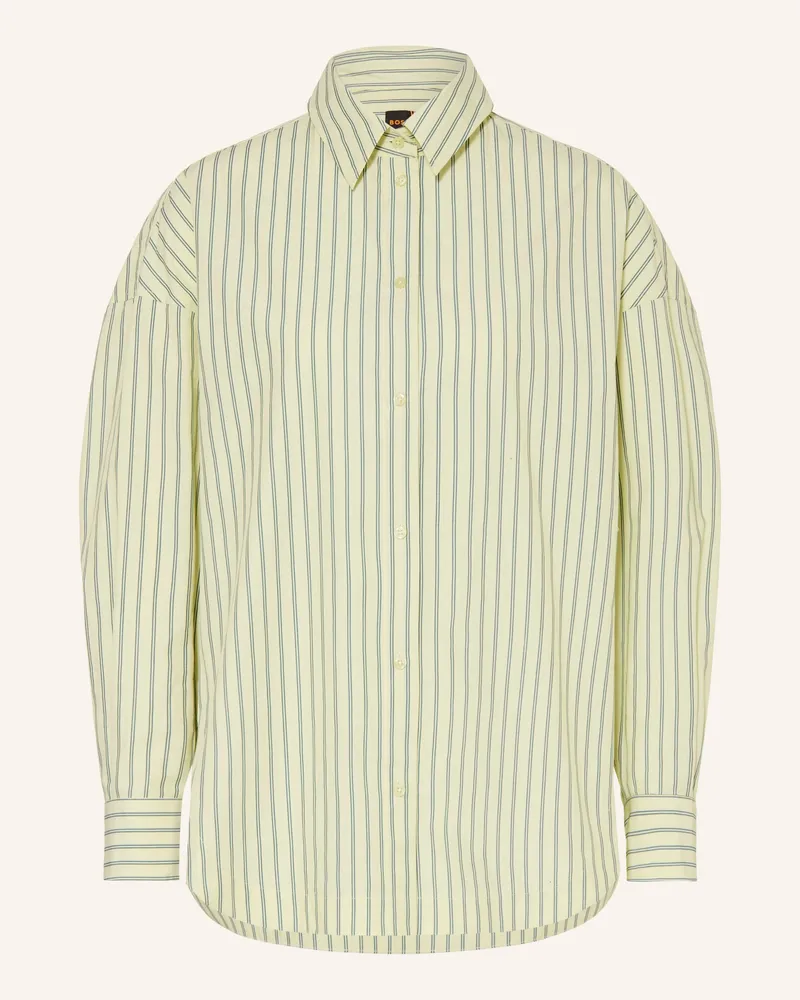 HUGO BOSS Oversized-Hemdbluse Bostatta gruen Hellgrün