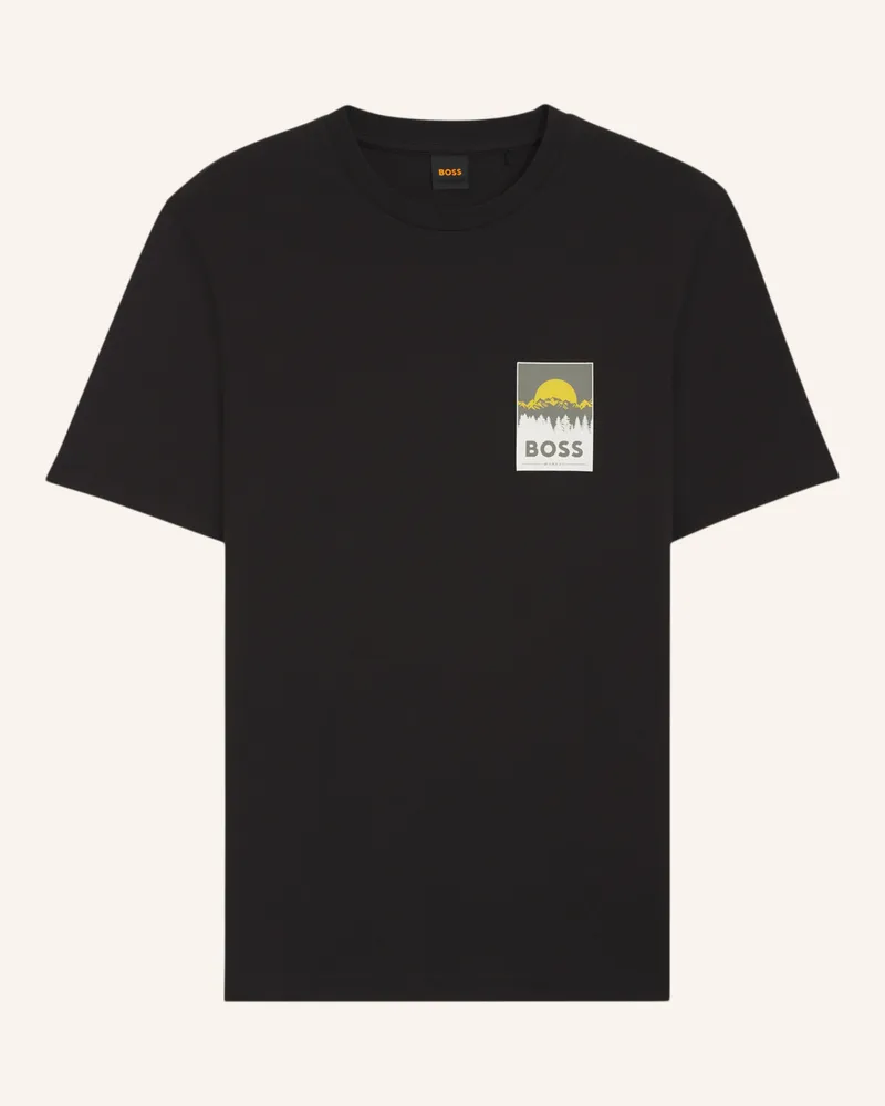 HUGO BOSS T-Shirt Te_Plain Regular Fit schwarz Schwarz