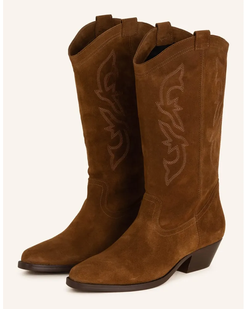 ba&sh Cowboy Boots CLAURYS - COGNAC Braun