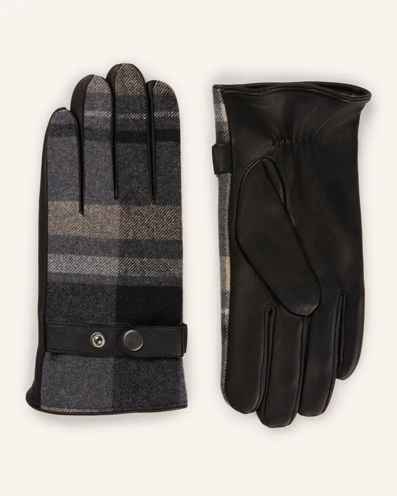 Strokesman's Lederhandschuhe grau Dunkelgrau