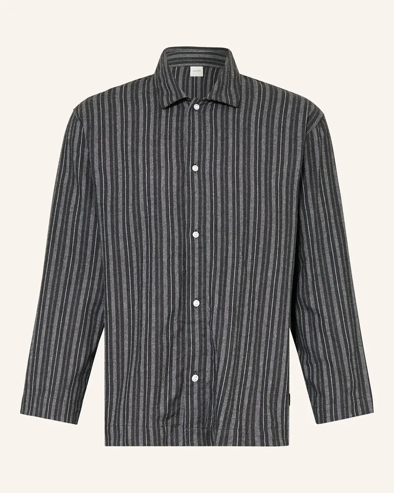 Calvin Klein Schlafshirt FLANNEL SLEEP aus Flanell Dunkelgrau